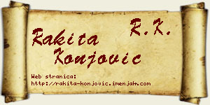 Rakita Konjović vizit kartica